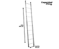 ESCALERA RECTA SIMPLE ALUMINIO 10 PELDAÑOS LOUISVILLE