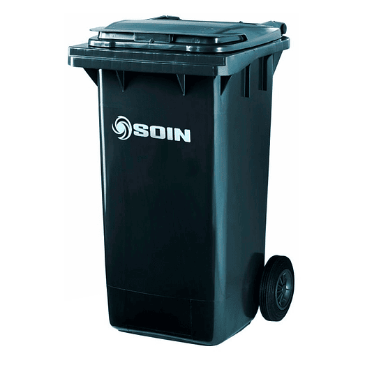 CONTENEDOR DE BASURA GRIS CON RUEDAS 240 L SOIN 1