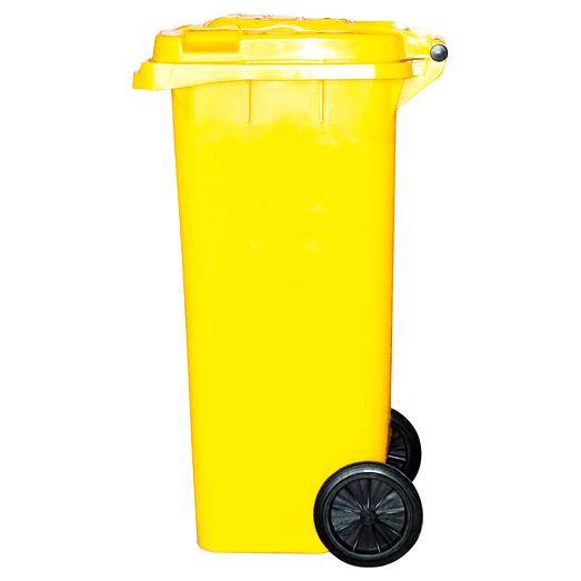  CONTENEDOR DE BASURA AMARILLO CON RUEDAS 240 L SOIN 4