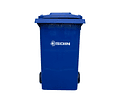 CONTENEDOR DE BASURA AZUL CON RUEDAS 360 L SOIN