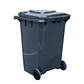 CONTENEDOR DE BASURA GRIS CON RUEDAS 360 L SOIN - Miniatura 3