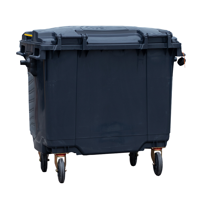 CONTENEDOR DE BASURA GRIS CON RUEDAS 660 L SOIN 3