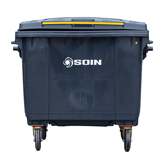 CONTENEDOR DE BASURA GRIS CON RUEDAS 660 L SOIN 1