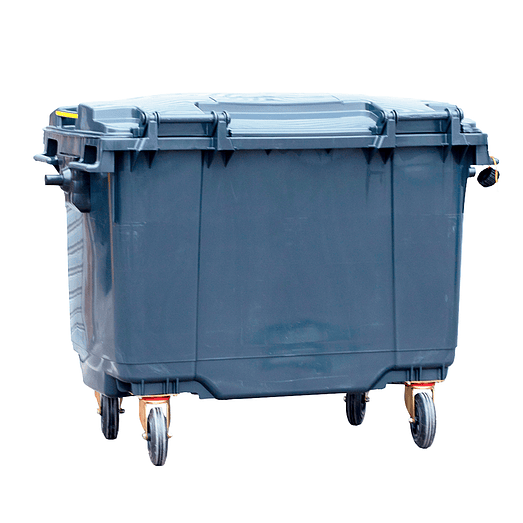 CONTENEDOR DE BASURA GRIS CON RUEDAS 770 L SOIN 3