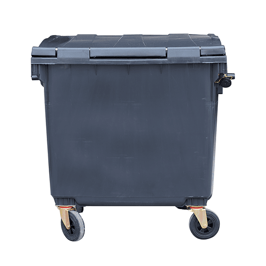 CONTENEDOR DE BASURA GRIS CON RUEDAS 1100 L SOIN 3