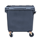 CONTENEDOR DE BASURA GRIS CON RUEDAS 1100 L SOIN - Miniatura 3