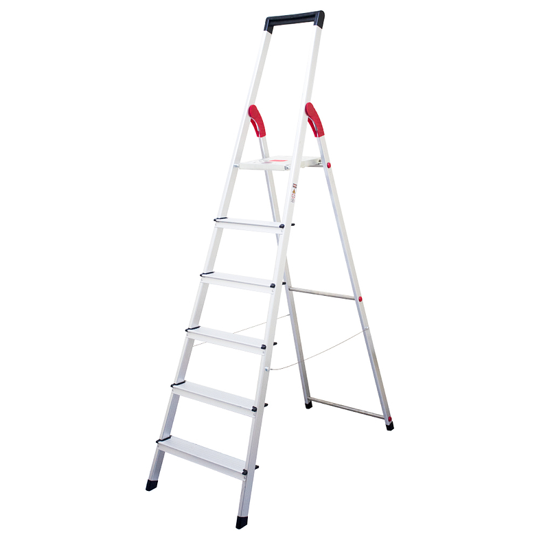 ESCALERA ALUMINIO TIJERA 6 PELDAÑOS MAGNA 1