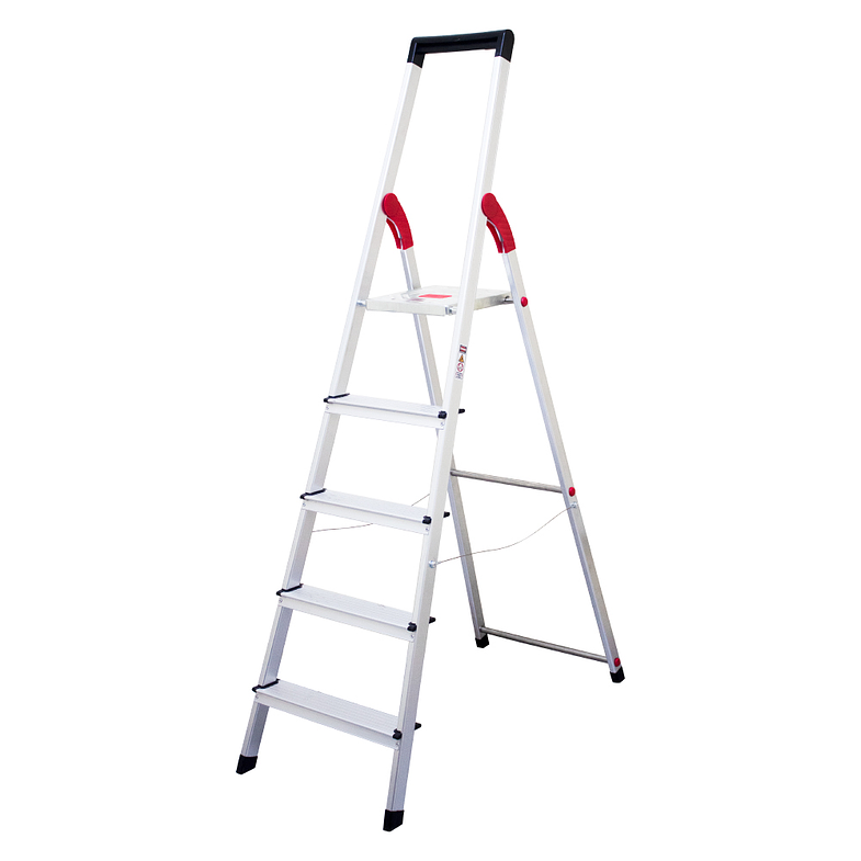 ESCALERA ALUMINIO TIJERA 5 PELDAÑOS MAGNA 1