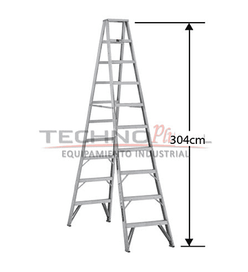 ESCALERA ALUMINIO TIJERA DOBLE ACCESO 10 PELDAÑOS