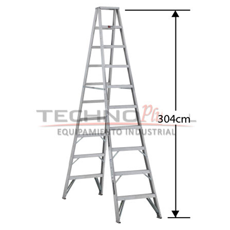 ESCALERA ALUMINIO TIJERA DOBLE ACCESO 10 PELDAÑOS 2