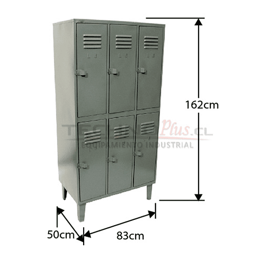 LOCKER 3 CUERPOS 6 CASILLEROS 2