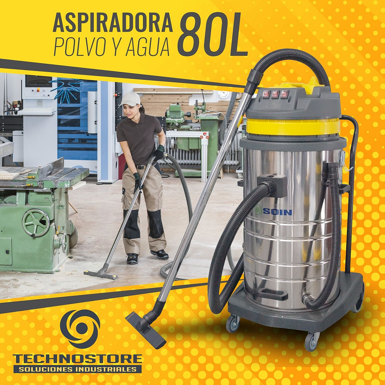ASPIRADORA POLVO AGUA 80 L SOIN 5