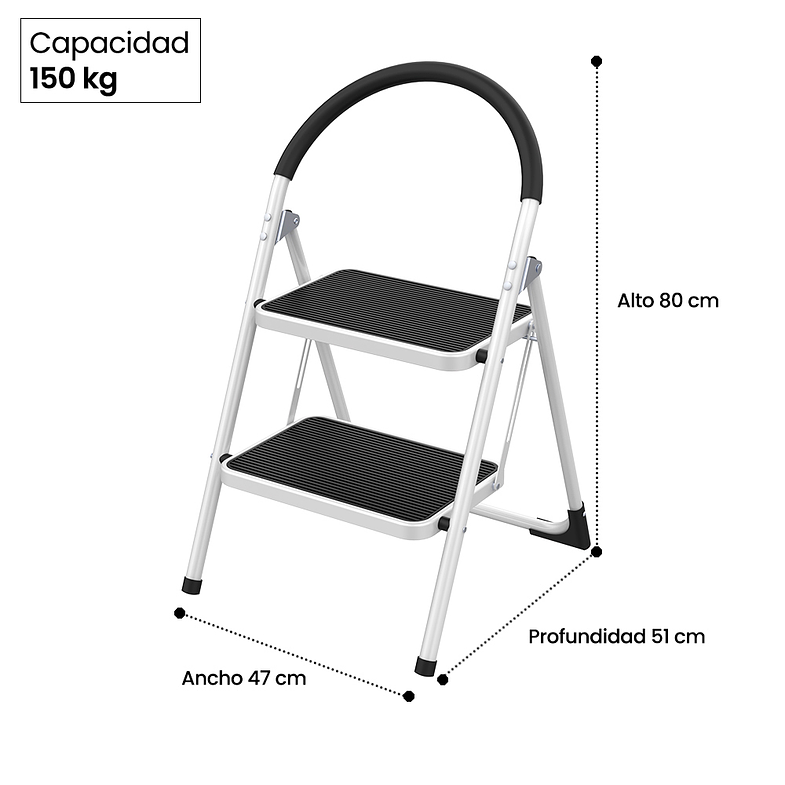 PISO ESCALERA PLEGABLE 2 PELDAÑOS MAGNA PLUS 2