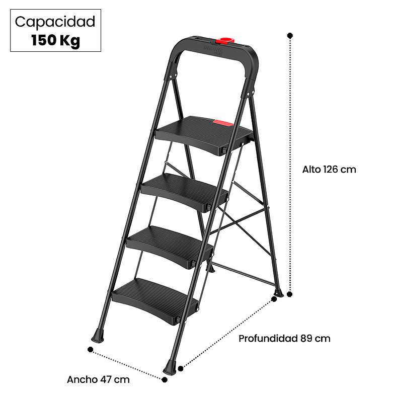 PISO ESCALERA PLEGABLE 4 PELDAÑOS LUXURY MAGNA PLUS 2