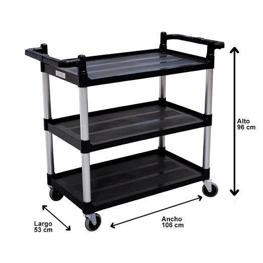 CARRO NEGRO - 85KG - 87x55x23cm 2