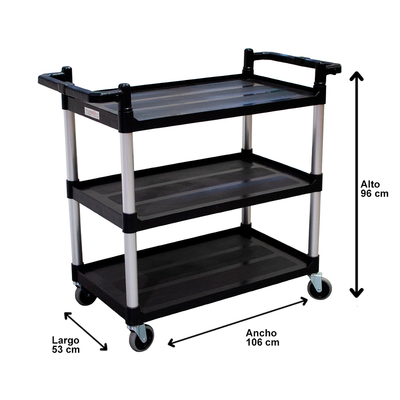 CARRO NEGRO - 85KG - 87x55x23cm 2