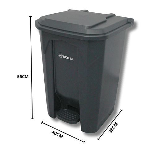 CONTENEDOR PLASTICO CON PEDAL 50 L SOIN 5