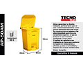 CONTENEDOR PLASTICO CON PEDAL 50 L SOIN
