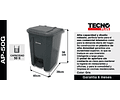 CONTENEDOR PLASTICO CON PEDAL 50 L SOIN