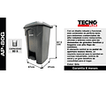 BASURERO PLÁSTICO 80L CON PEDAL SOIN