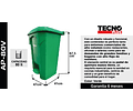 BASURERO PLÁSTICO 80L CON PEDAL SOIN