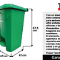 BASURERO PLÁSTICO 80L CON PEDAL SOIN - Miniatura 8