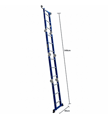 ESCALERA MULTIPROPÓSITO DE ACERO 12 PELDAÑOS