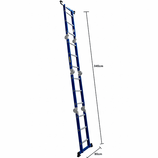 ESCALERA MULTIPROPÓSITO ARTICULADA ACERO 3.5 M 3