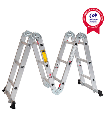 ESCALERA MULTIPROPOSITO ALUMINIO 12 PELDAÑOS 150 KG