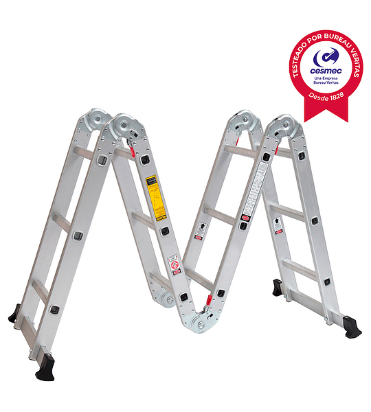 ESCALERA MULTIPROPOSITO ALUMINIO 12 PELDAÑOS 150 KG