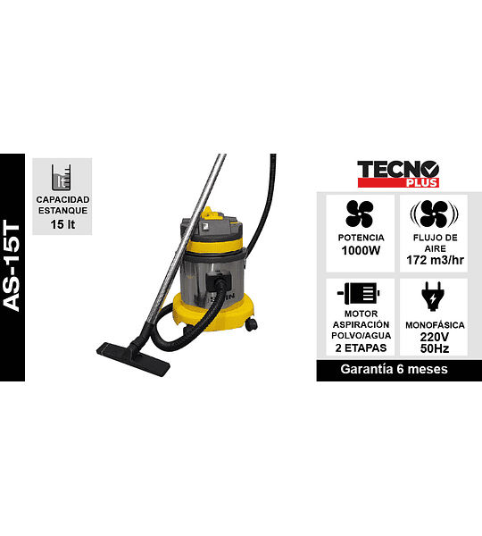 ASPIRADORA INDUSTRIAL POLVO AGUA 15 L SOIN