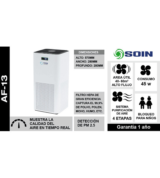 PURIFICADOR DE AIRE 60m2 OFFICE-PRO