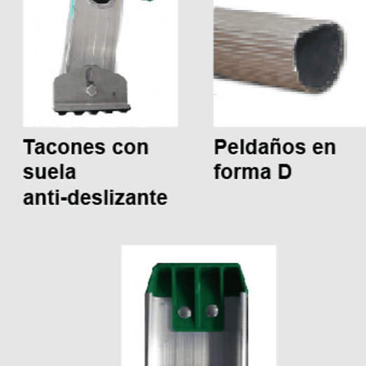 ESCALERA ALUMINIO RECTA SIMPLE 2.44 MTS. 8 PELDAÑOS CUPRUM 3