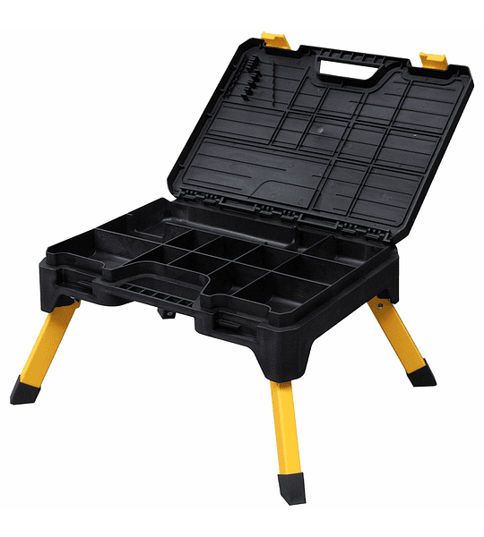 PLATAFORMA DE TRABAJO PLEGABLE CON CAJA DE HERRAMIENTAS