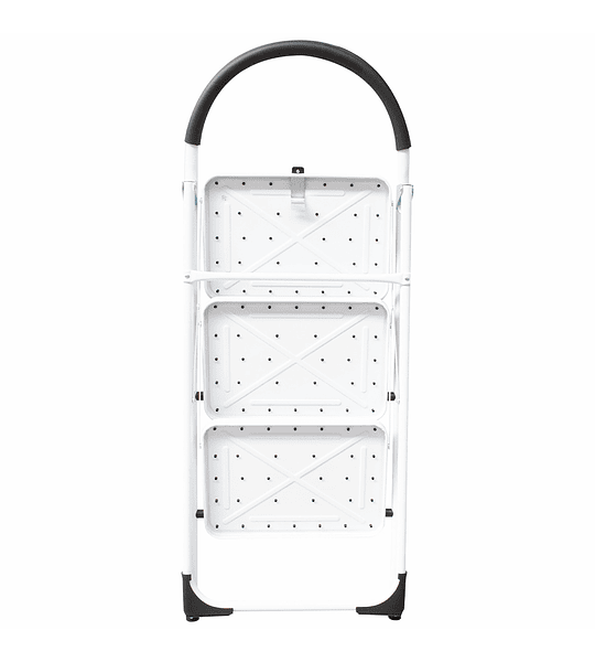 ESCALERA PLEGABLE DE ACERO CON 3 PELDAÑOS - 150 kg