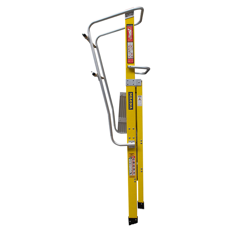 ESCALERA DE PLATAFORMA FIBRA DE VIDRIO 3 PELDAÑOS - 150 kg 4