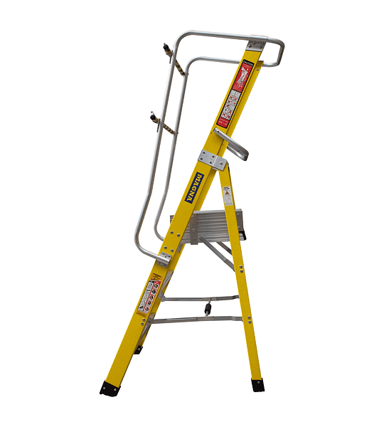 ESCALERA DE PLATAFORMA FIBRA DE VIDRIO 3 PELDAÑOS - 150 kg