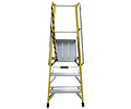 ESCALERA DE PLATAFORMA FIBRA DE VIDRIO 3 PELDAÑOS - 150 kg