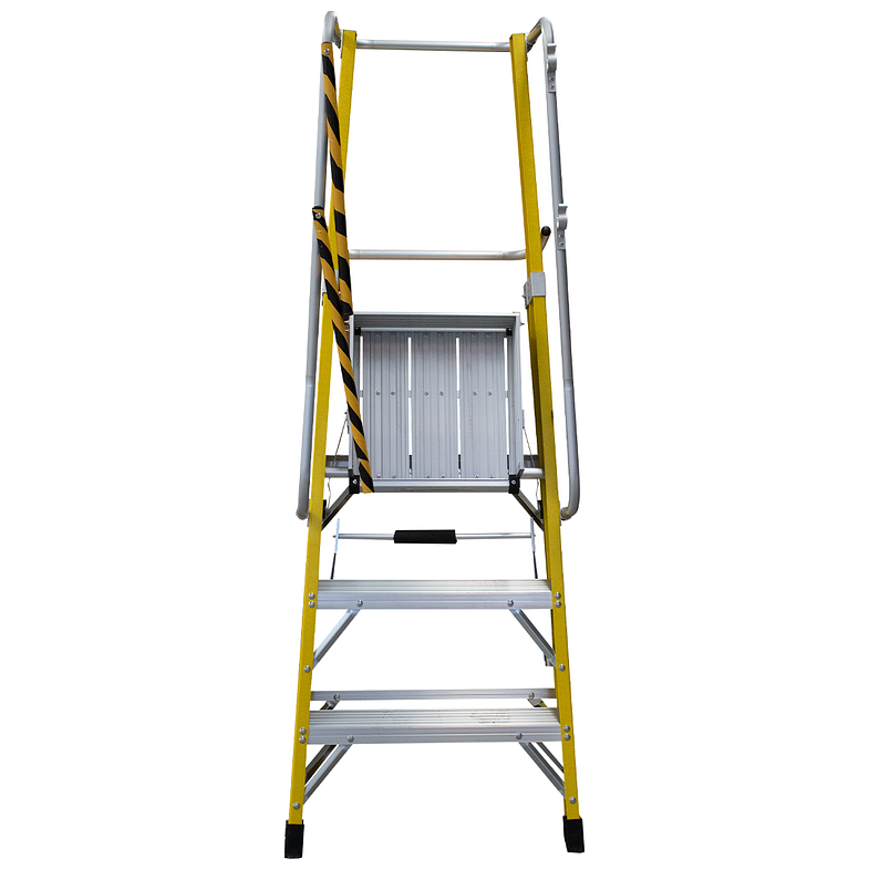 ESCALERA DE PLATAFORMA FIBRA DE VIDRIO 3 PELDAÑOS - 150 kg 3
