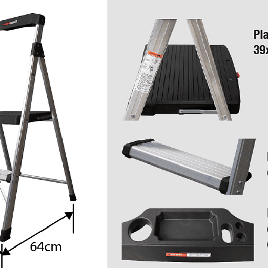 PISO ESCALERA INDUSTRIAL 2 NIVELES CON BARANDA DE APOYO 6