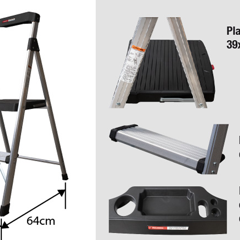 PISO ESCALERA INDUSTRIAL 2 NIVELES CON BARANDA DE APOYO 6