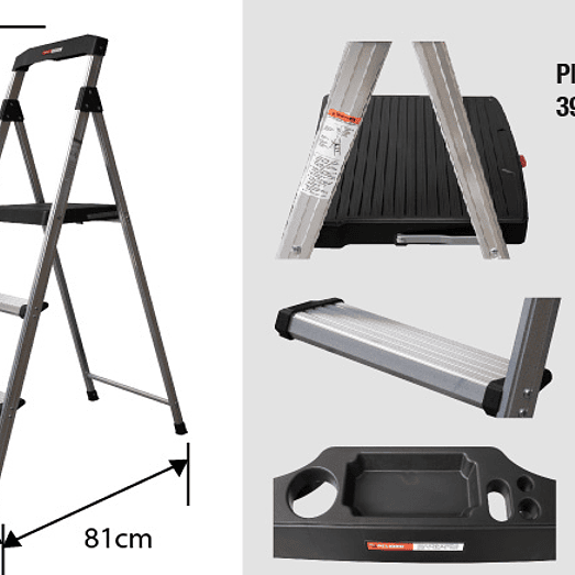 PISO ESCALERA INDUSTRIAL 3 NIVELES ALUMINIO REFORZADO 4