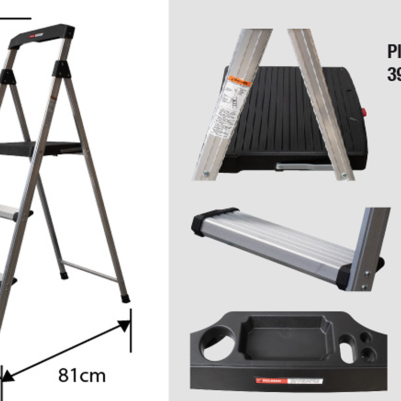PISO ESCALERA INDUSTRIAL 3 NIVELES ALUMINIO REFORZADO 4
