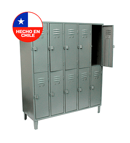 LOCKER INDUSTRIAL 5 CUERPOS 10 CASILLEROS