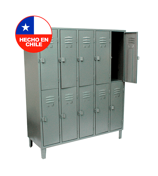 LOCKER INDUSTRIAL 5 CUERPOS 10 CASILLEROS