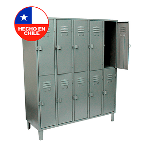 LOCKER INDUSTRIAL 5 CUERPOS 10 CASILLEROS