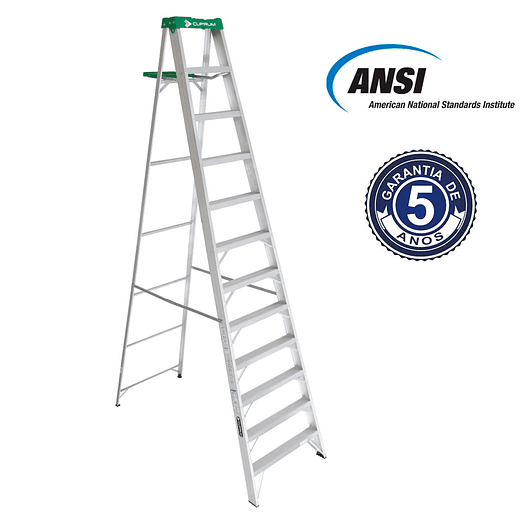 ESCALERA ALUMINIO TIJERA 12 PELDAÑOS CUPRUM 2