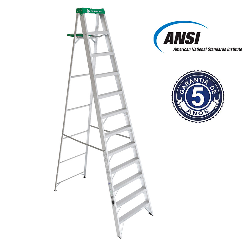 ESCALERA ALUMINIO TIJERA 12 PELDAÑOS CUPRUM 2