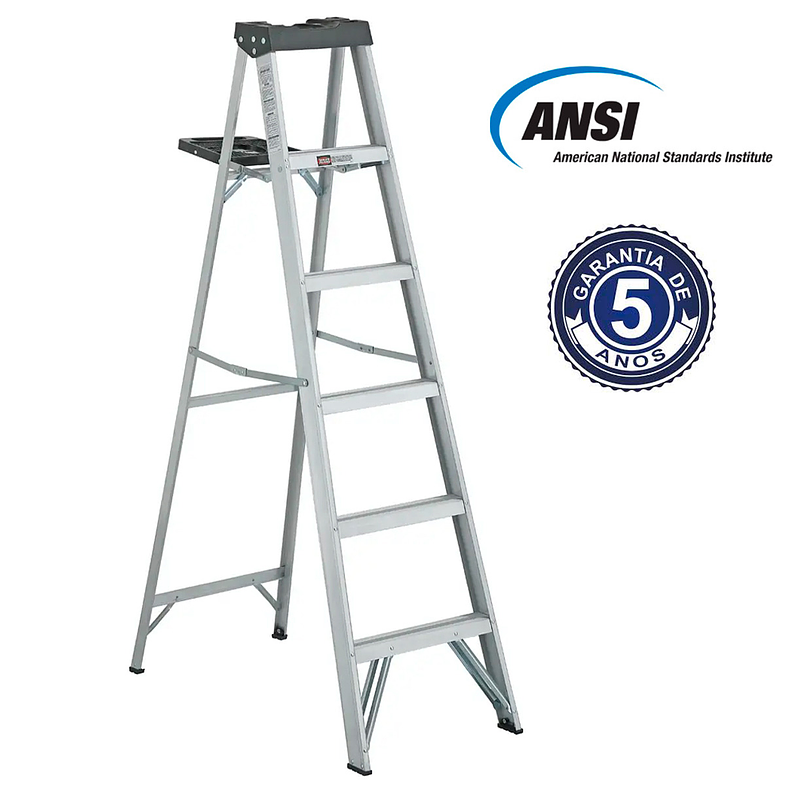 ESCALERA ALUMINIO TIJERA 1.83 M CAPACIDAD 90 KG CUPRUM 2