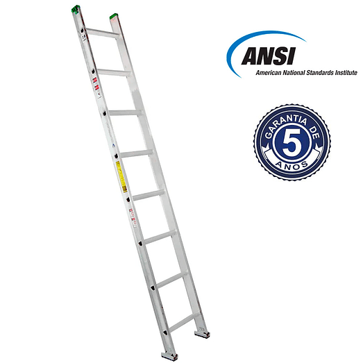 ESCALERA ALUMINIO RECTA SIMPLE 2.44 MTS. 8 PELDAÑOS CUPRUM 2